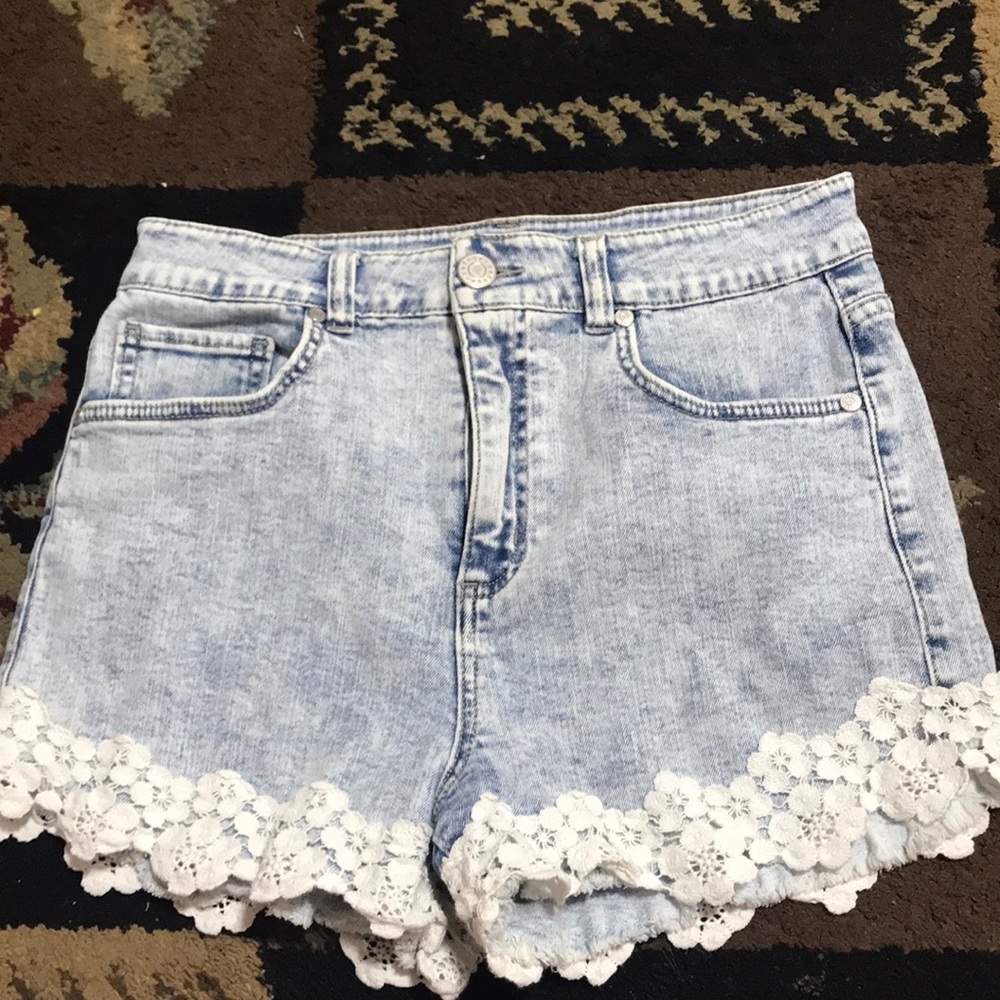 Lace Jean Shorts
